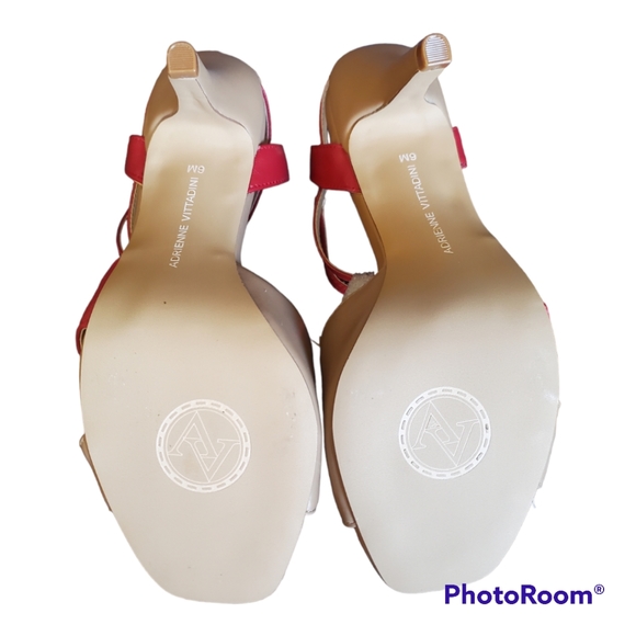 Adrienne Vittadini strappy leather heels NWB - Picture 4 of 11